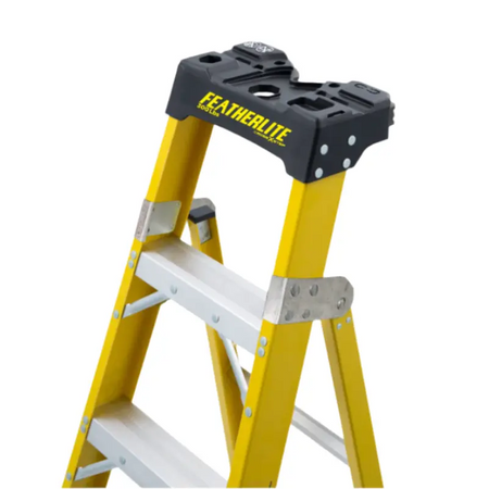 FeatherLite FXS6908 - 8' EXTRA-HEAVY DUTY FIBERGLASS CROSS STEP FEATHERLITE