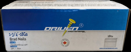 Five Dimensions - Driven 1-3/4" 18ga Brad nails 5000/Box FIVE DIMENSIONS