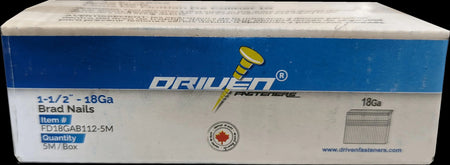 Five Dimensions - FDBRAD18112-5M - 1-1/2" 18ga Brad and M5 nails 5000/Box FIVE DIMENSIONS