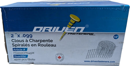 DRIVEN FASTENERS FDC2-4.5M - Spiral Shank Coil Nails .099 (4.5M)