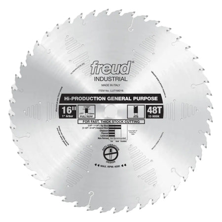 Freud LU71M016 - 16" 48 Tooth Thick Stock Rip Blade FREUD