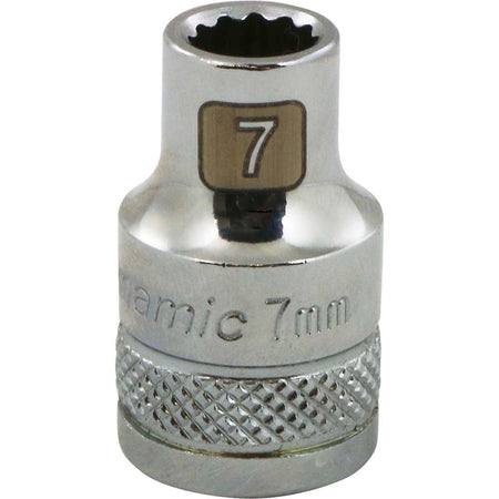 Gray GT-D009107 - 3/8" DRIVE 12 POINT 7MM CHROME SOCKET - Wise Line Tools