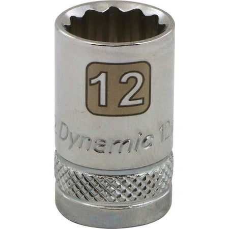 Gray GT-D009112- 3/8" DRIVE 12 POINT 12MM CHROME SOCKET - Wise Line Tools