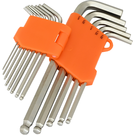 Gray GT-D043212 - 22 Piece SAE and Metric Ball End Long Hex Key Set - Wise Line Tools