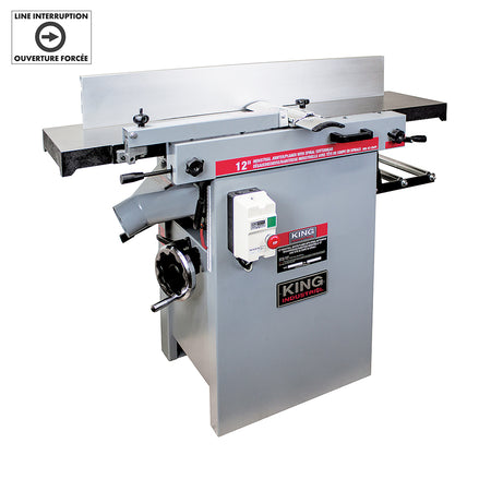 KING KC-12HJPC - 12" Industrial Jointer/Planer with Spiral Cutterhead