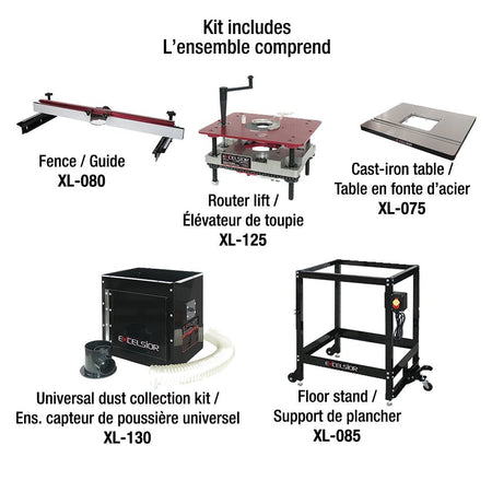 KING XL-200C - ROUTER TABLE KIT (XL-125, XL-075, XL-130, XL-080 & XL-085) - Wise Line Tools