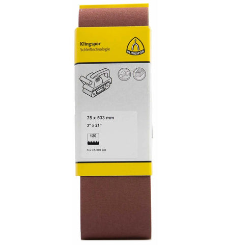 Klingspor Sanding Belt 3" x 21" 3 Pack - Wise Line Tools