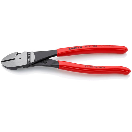 KNIPEX 7421200 - 8" High Leverage 12° Angled Diagonal Cutters