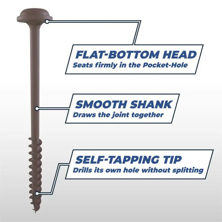 Kreg SML-C4X400-30 - 4" XL Pocket-Hole Screws (Course) 30pk - Wise Line Tools