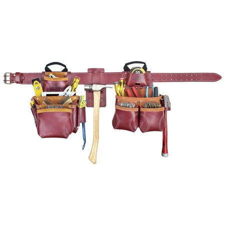 KUNYS 21455 - Elite 19-Pocket Pro Framer's Leather Tool Belt