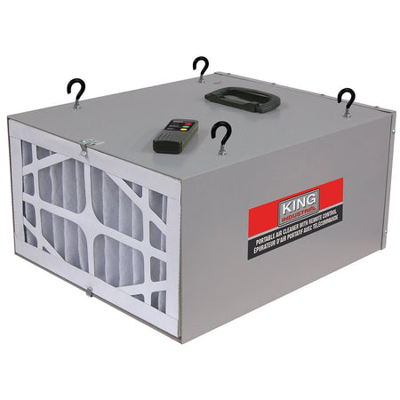 King Canada KAC-410 3 SPEED PORTABLE AIR CLEANER WITH REMOTE CONTROL - Wise Line Tools