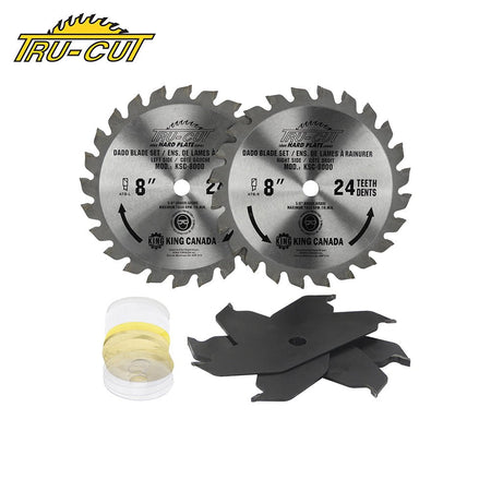 King Canada KSC-8000 - 8" Carbide Dado Blade Set - Wise Line Tools