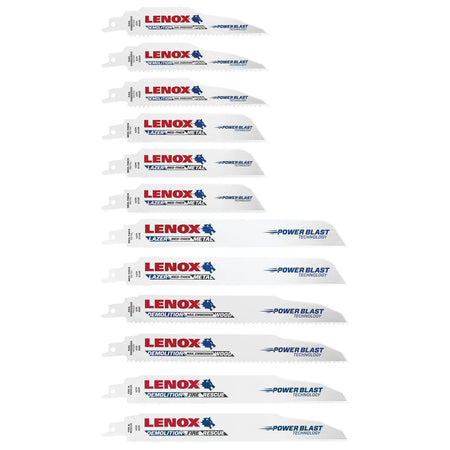 Lenox 12Pc Demolition Reciprocating Saw Blade Kit with Case - 1214412RKD - Wise Line Tools