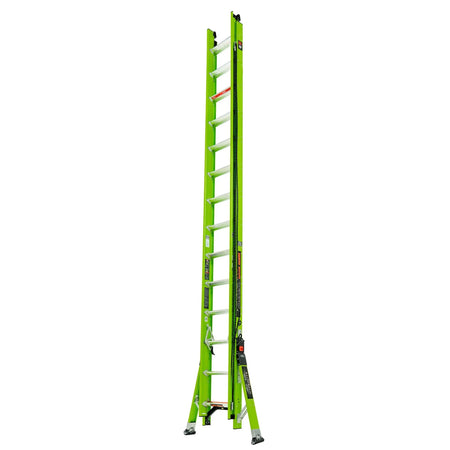 Little Giant 17232-303- SUMOSTANCE with HYPERLITE Technology 32' - CSA Grade IAA - 375 lb/170 kg Rated, Fiberglass Extension Ladder with GROUND CUE, Rub Strips and SURE-SET Feet - Wise Line Tools
