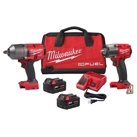 MILWAUKEE 2988-22 - M18 FUEL HTIW / MTIW AUTOMOTIVE IMPACT WRENCH 2PC KIT - Wise Line Tools