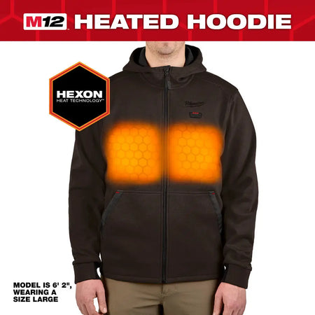 MILWAUKEE M200N-20XL - M12™ Heated Hoodie - Brown - XL MILWAUKEE