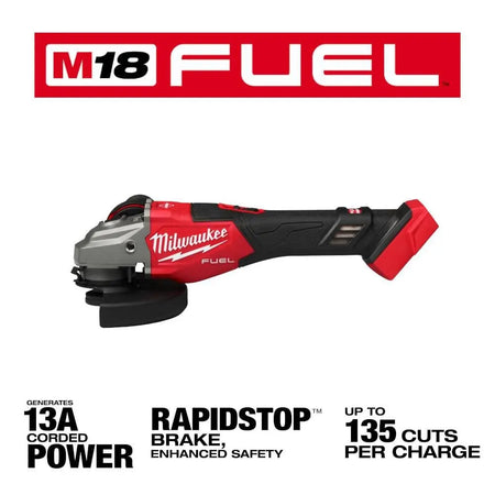 Milwaukee 3671-20 - M18 FUEL™ 4-1/2"-6" Braking Grinder, Slide Switch - Wise Line Tools