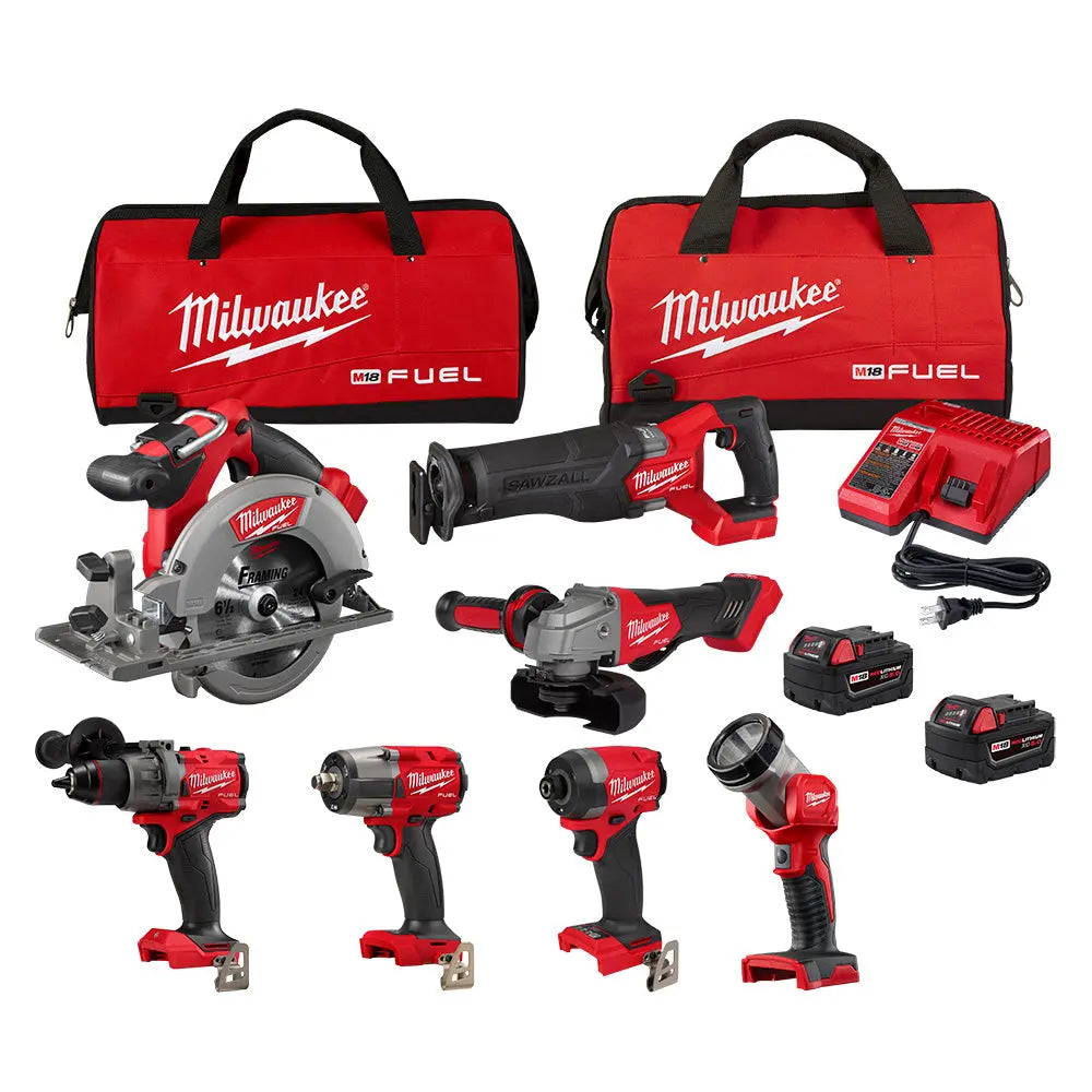 メイプル Milwaukee 3697-27 - M18 FUEL™ 7-Tool Combo Kit - Wise Line Tools