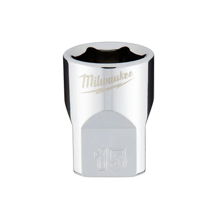 Milwaukee 45-34-9085 - 3/8 in. Drive 15mm Metric 6-Point Socket - Wise Line Tools