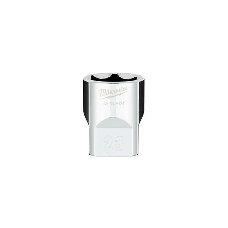 Milwaukee 45-34-9124 - 1/2 in. Drive 23MM Metric 6-Point Socket with FOUR FLAT™ Sides - Wise Line Tools