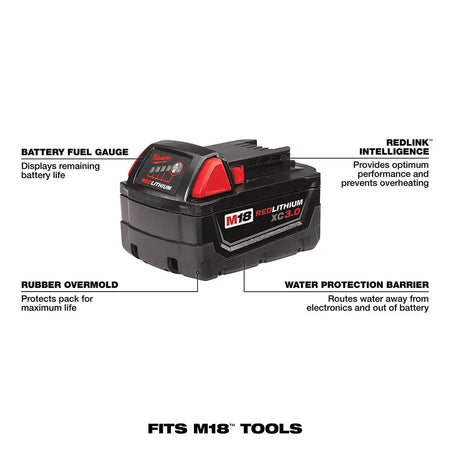 Milwaukee 48-11-1835 - M18™ REDLITHIUM™ HIGH OUTPUT™ CP3.0 Battery - Wise Line Tools