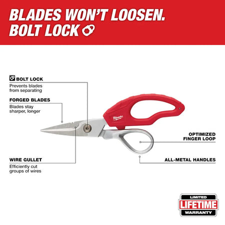 Milwaukee 48-22-4045 - Electrician Snips - Wise Line Tools