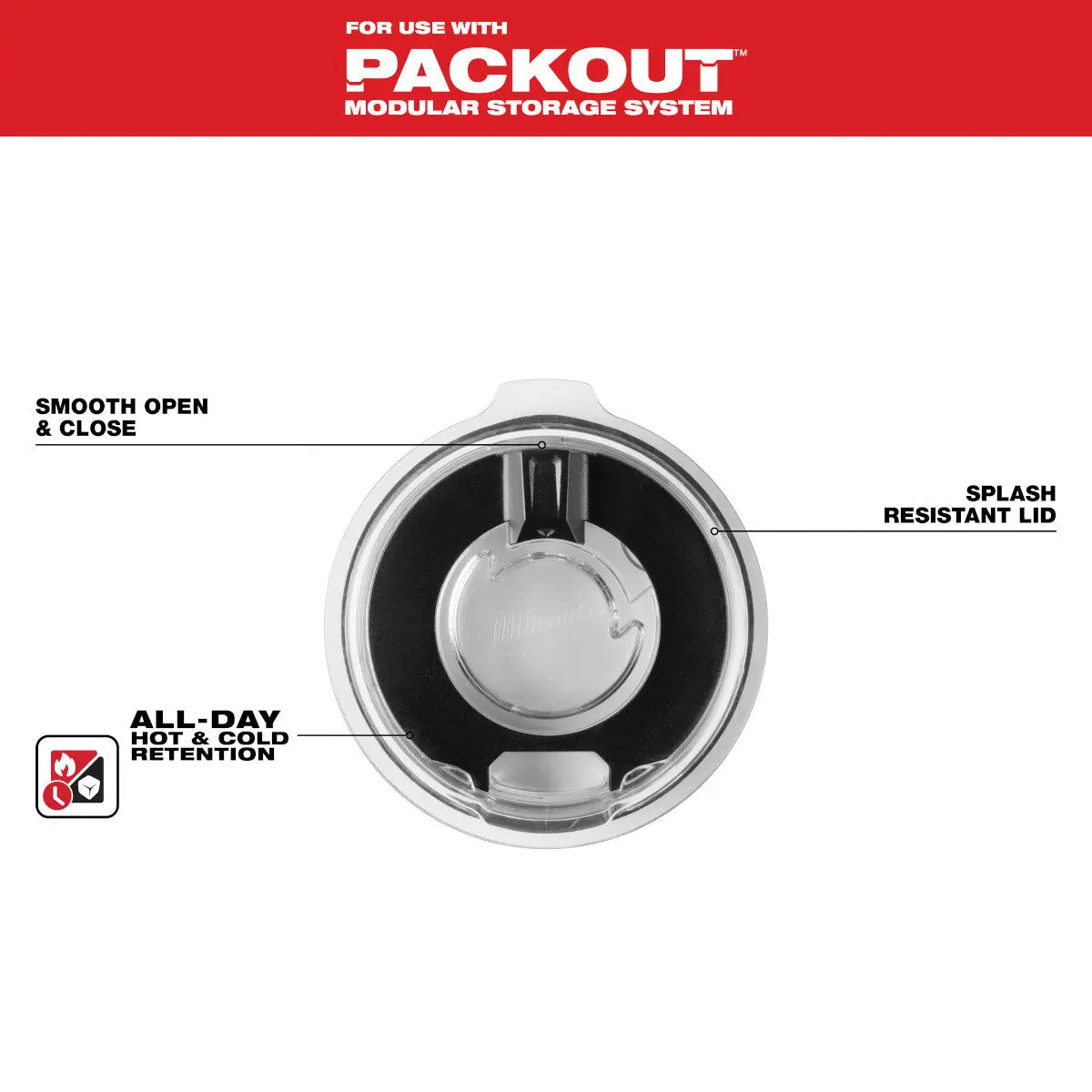 Milwaukee 48-22-8392L - PACKOUT™ 20oz Tumbler Lid - Wise Line Tools