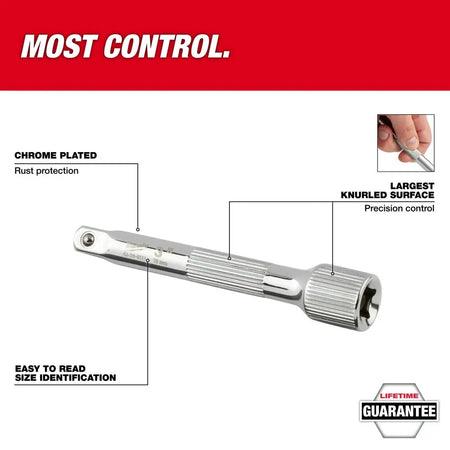 Milwaukee 48-22-9340 - 4pc 1/4” Drive Extension Set - Wise Line Tools