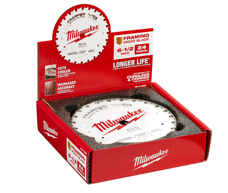 Milwaukee 48-41-0620 - 6-1/2 in. 24T Framing Circular Saw Blade - Wise Line Tools