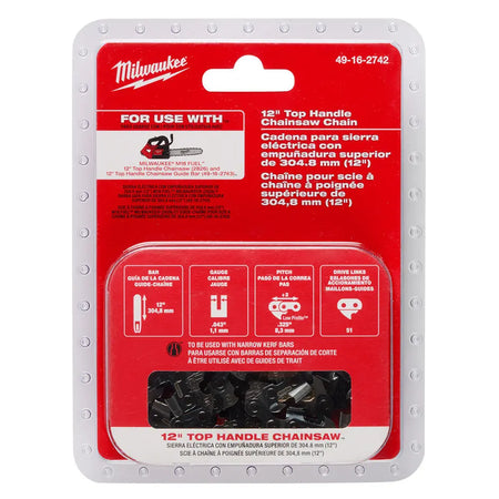 Milwaukee 49-16-2742 - 12" Top Handle Chainsaw Chain - Wise Line Tools