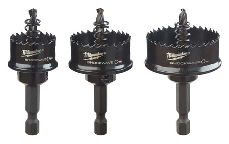 Milwaukee 49-22-4800 - SHOCKWAVE™ Impact Hole Saw 3-Piece Set - Wise Line Tools