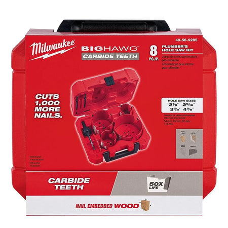 Milwaukee 49-56-9285 - 8 pc. BIG HAWG™ with Carbide Teeth Kit - Wise Line Tools