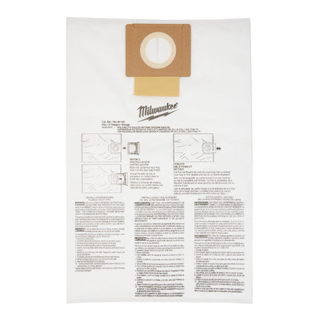 Milwaukee 49-90-1979 - Fleece Dust Bags (5PK) - 6 Gallon - Wise Line Tools