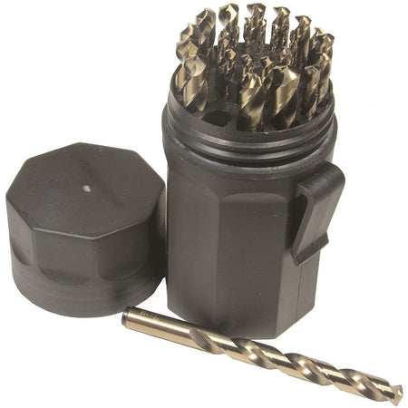 Norseman 68410 - 29pc Type 150 Cobalt Drill Bit Set - Wise Line Tools