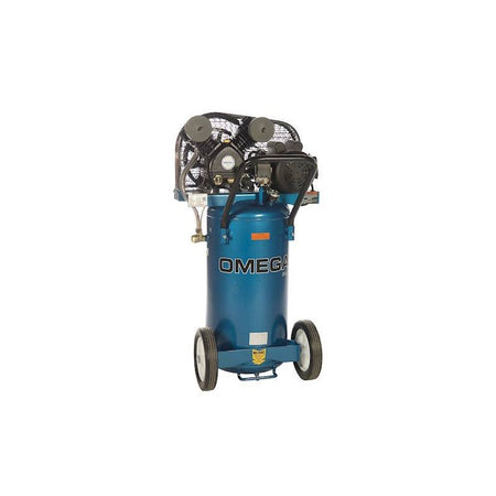 Omega 2-HP 20-Gallon (Belt Drive) Dual-Voltage Cast-Iron Air Compressor - Wise Line Tools