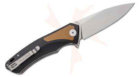 PETRIFIED FISH PF838BRW - Pub Flipper Knife - Black & Brown G10