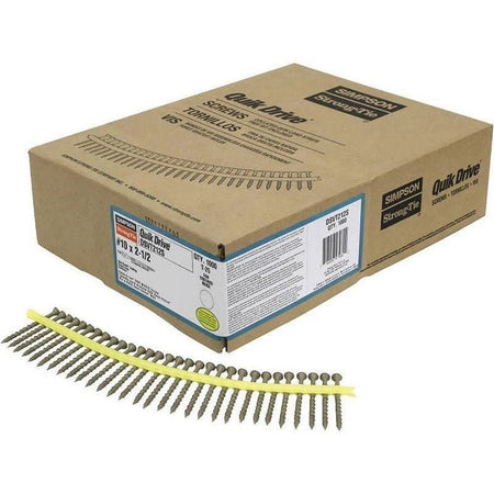 QUICK DRIVE DSVT212S - #10 2-1/2 DECK SCREWS COLOR TAN 1000pk - Wise Line Tools