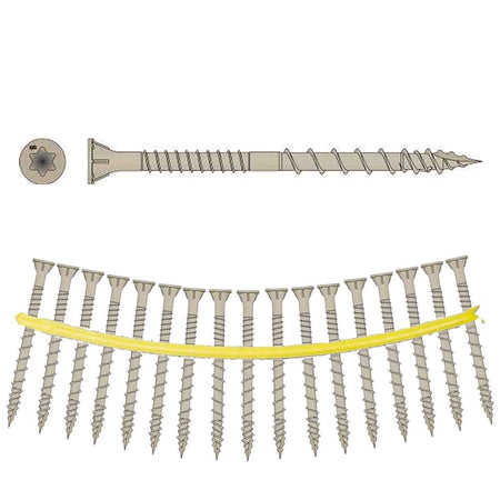 QUICK DRIVE DSVT2S - #10 2" DECK SCREWS DSVT QUIKGUARD TAN T25 1.5M/BO QUIK DRIVE