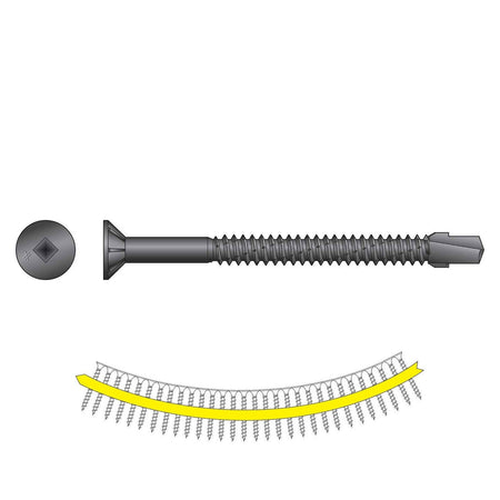 Quik Drive TFP1475S - #14 X 3" BLACK PHOSPHATE WOOD TO METAL SCREWS (750/BX QUIK DRIVE