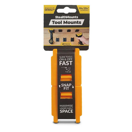 STEALTHMOUNTS TM-DW18-YLW-4 - Tool Mount DEWALT 18V 20V XR Tools Yellow 4pk STEALTHMOUNTS