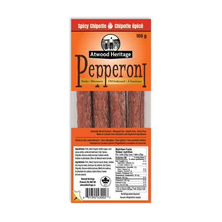ATWOOD HERITAGE - 4pk Spicy Chipotle Pepperoni Sticks