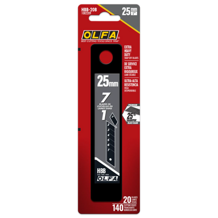 Olfa HBB-20B Snap-Off Ultra Sharp Black Blades, 20er-Pack