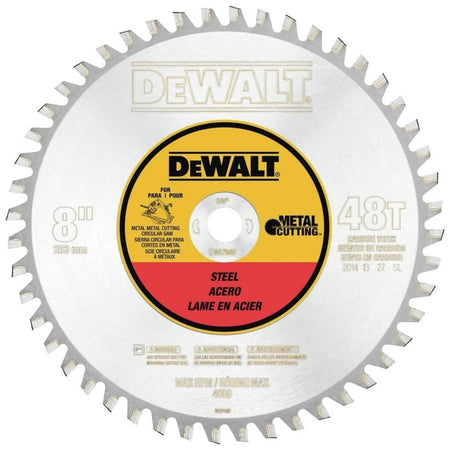 DEWALT DWA7840 - 8-Inch 48-Tooth Ferrous Metal Cutting Circular Saw Blade