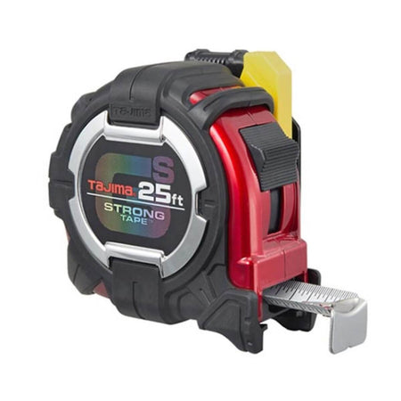 TAJIMA GSSF-25BW - GS Lock 25ft x 1.1-in Measuring Tape with Safety Belt Holder