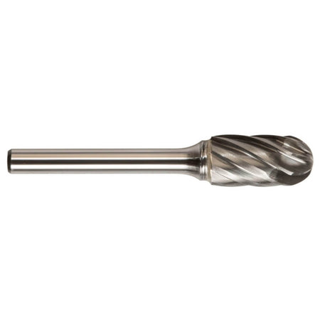 DRILLCO WAL-7CAL124 - SC-3NF Cylindrical Ball Nose Solid Carbide Burr - Aluminum Cut
