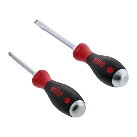 WIHA 53082 - SoftFinish X-Heavy Duty Slotted and Phillips Screwdriver Set, 2-Piece