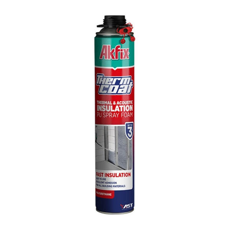 AKFIX AKTC930-STR - Thermcoat Thermal & Acoustic Insulation PU Spray Foam (Straw Use) - 850ml / 930g