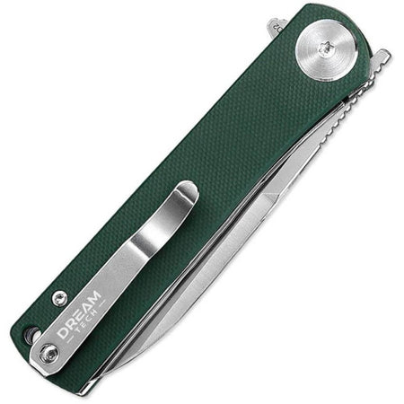 DREAMTECH DT-D3896GGR - Linerlock Folding Knife - Green G10 Handle & D2 Tool Steel