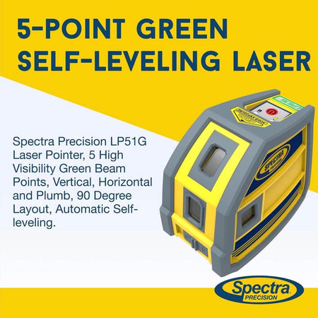 SPECTRA LP51G - 5-Point Green Beam Laser Level