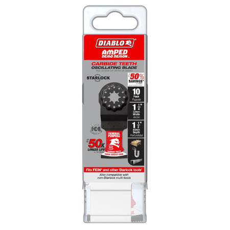 DIABLO DOS125CGP10 - 1-1/4 in. Starlock Carbide Teeth Oscillating Blade for General Purpose Cuts (10-Pack)